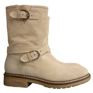 M. Gemi Handcrafted Suede Leather Moto Engineer Boots - Women's US Size 8 - NWOB